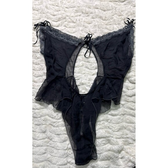 Skims Romance Lace Tie-Front Sheer Silk Teddy size XL - Picture 7 of 7